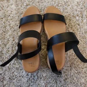 Time and Tru size 9 black sandals